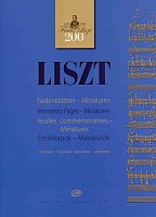 LISZT - Memento Pages - Miniatures for Piano