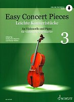 Easy Concert Pieces 3 + Audio Online / snadné přednesové skladby pro violoncello a klavír