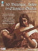 50 50 Baroque Solos For Classical Guitar + Audio Online / guitar + tablature