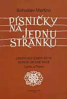 Písničky na jednu stránku - Bohuslav Martinů – zpěv / klavír