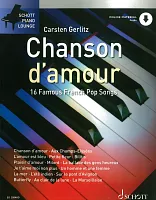 CHANSON D'AMOUR (16 famous french song) + Audio Online / fortepian