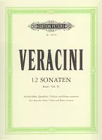 Veracini: 12 Sonaten IV (10-12) / altová zobcová flétna (příčná flétna, housle) a basso continuo (klavír, violoncello)