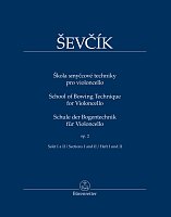 Ševčík - Opus 2, Škola sláčikové techniky pre violončelo, zošit I a II