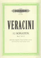 Veracini: 12 Sonaten II (4-6) / altová zobcová flétna (příčná flétna, housle) a basso continuo (klavír, violoncello)