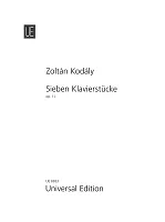 Kodály: Seiben Klavierstucke op.11 / fortepian - siedem utworów