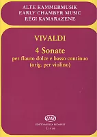 Vivaldi: 4 SONATE / soprano recorder + piano (+ violoncello)